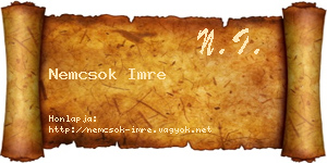 Nemcsok Imre névjegykártya