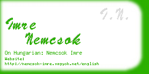 imre nemcsok business card